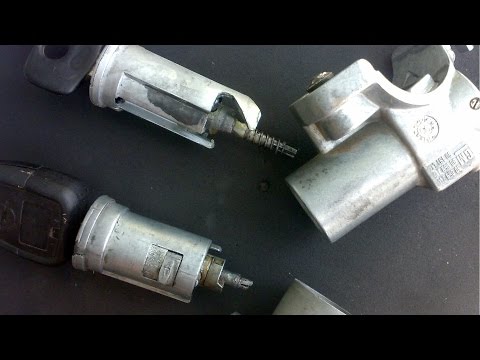Removing and disassembling the ignition switch. Repair of the lock larva on Opel Vectra B