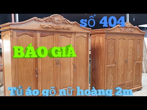 BÁO GIÁ 2 cây tủ áo Nữ Hoàng gỗ gõ đỏ 2m số 404 / Đồ Gỗ Trâm Anh /0794455222