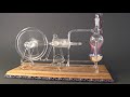 Working Model of Stephenson's STEAM ENGINE made of GLASS ! Rare!