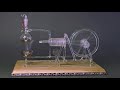 Working Model of Stephenson's STEAM ENGINE made of GLASS ! Rare!