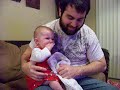 Baby pukes on Daddy! FUNNY! - Lilah's Revenge! :-)