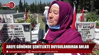 Arefe gününde şehitlikte duygulandıran anlar