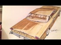 PinUp Girls & Classic Car Drawings