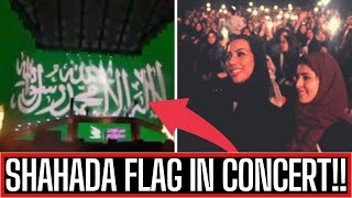 SHAHADA FLAG IN SAUDI CONCERT