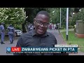 WATCH: Zimbabweans in SA picket outside commissioner's office