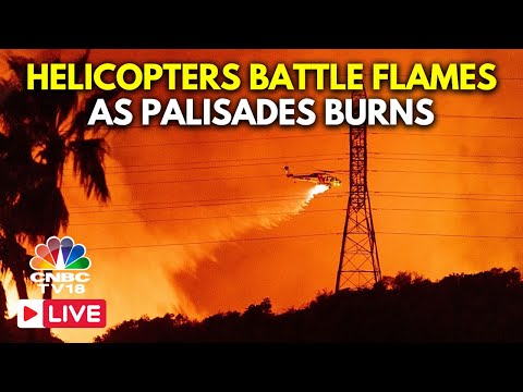 Los Angeles fire helicopter battle