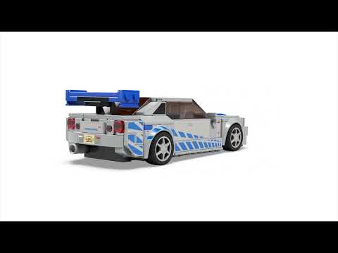 2 Fast 2 Furious Nissan Skyline GT-R (R34) Lego 76917 Stand (Set not I –  MHK Made