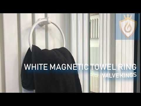 Video of White Magnetic Towel Ring Holder