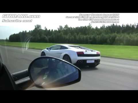 wwwm5boardcom HD Ferrari 599 GTB F1 vs Lamborghini LP5604 Gallardo