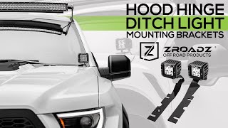 2014-2021 Toyota Tundra Hood Hinge LED Bracket to mount (2) 3 Inch LED Pod  Lights - PN #Z369641