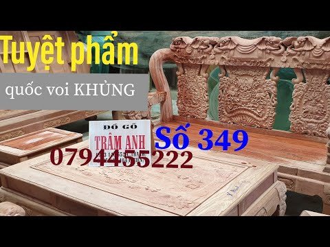 Tuyệt phẩm quốc voi hương đá cột 14_6 món (số 349)/ Đồ Gỗ Trâm Anh /0794455222