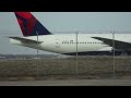 Delta ERJ 145 takeoff, 777 taxi, CRJ takeoff