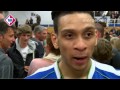 Basketballer Worthy de Jong na overwinning van ZZ Leiden op Leeuwarden
