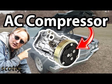 Расположение компрессора кондиционера в Pontiac G6