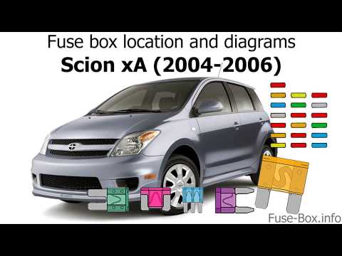 Fuse box location and diagrams: Scion xA (2004-2006)