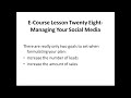 28-Managing Your Social Media-Introduction to Internet Marketing by Andre Klein