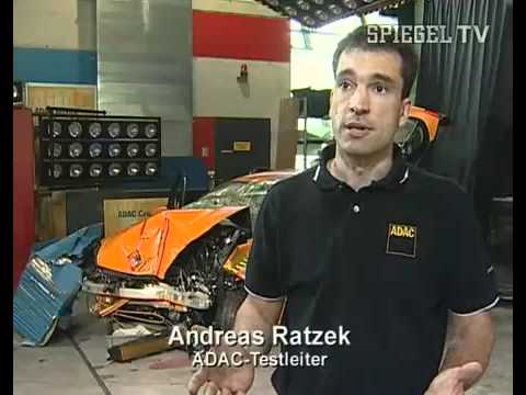Краш тест Renault Laguna 2007 80kmph (ADAC)