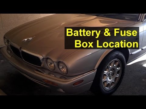 Jaguar battery and fuse box location, battery removal, and battery boosting - Auto Repair Series
