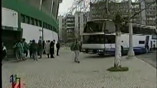 Reportagem sobre a chegada da equipa do Porto a Alvalade em 1995/1996