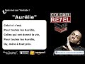 Colonel Reyel - Aurélie - Paroles (officiel)