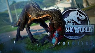 Jurassic World Evolution INDORAPTOR ESCAPE!! Indo VS Giga, Rex, Spino Fallen Kingdom Gameplay