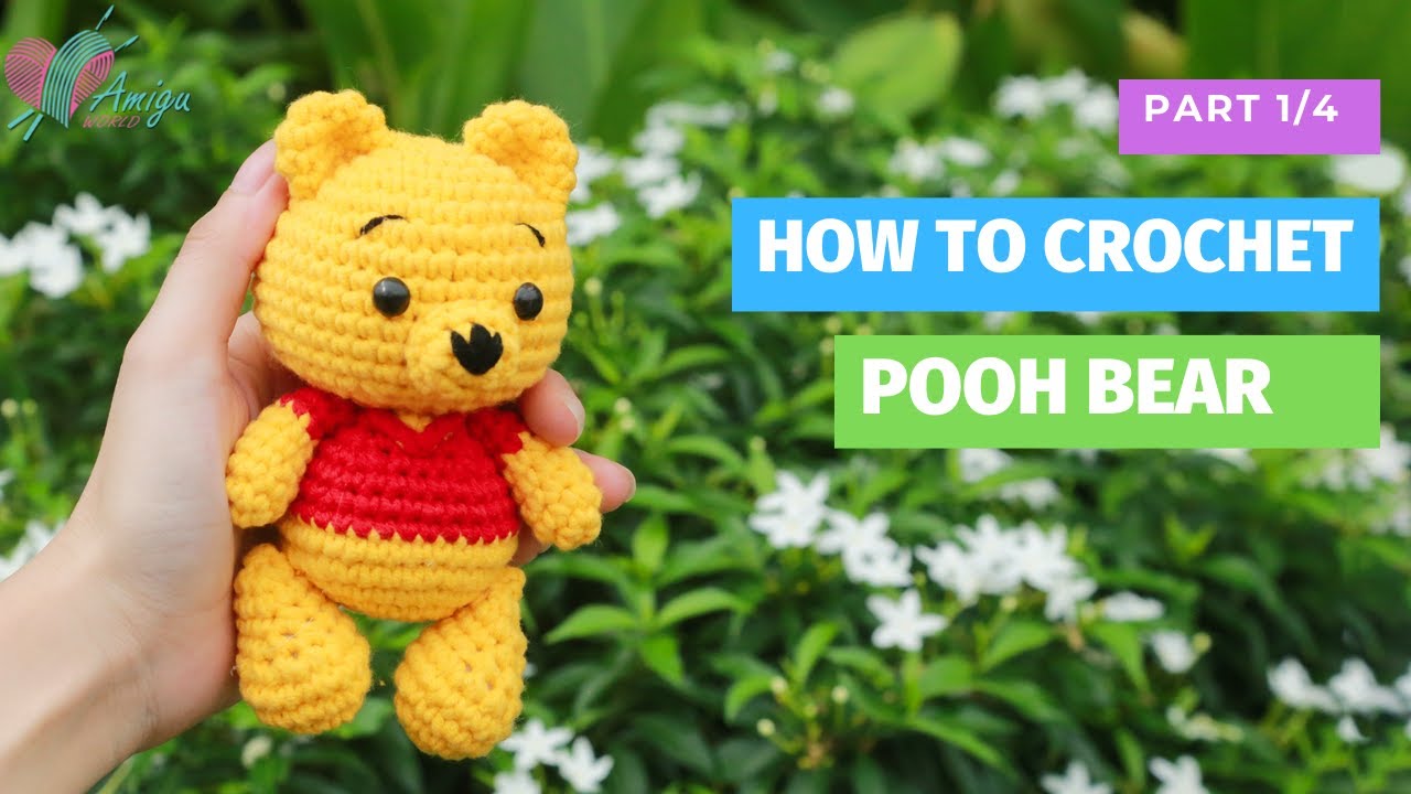 Học cách móc gấu Pooh bằng len làm móc khóa cực cute