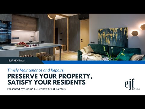 Timely Maintenance and Repairs, Webinar