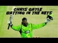 Chris GAYLE batting in nets Sydney Thunder v Sydney sixers David Warner anz stadium t20 BBL cricket