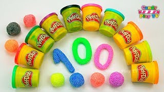 Learn To Count With PLAY DOH Numbers | 1 To 100 | Squishy Glitter Foam | Learn To Count For Children