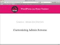 Customizing Admin Area in Wordpress