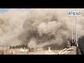 بالفيديو: شاهد اللحظات الأولي لتفجير عقار فيصل المحترق
