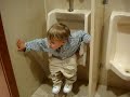 funny baby in bathroom