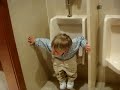 funny baby in bathroom