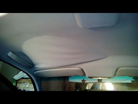Ремонт провисшего потолка автомобиля (без его снятия)