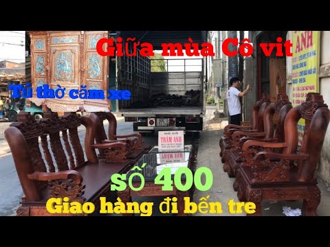 Giao Hàng tủ thờ ,nghê tràm 14 đi Bến Tre|Đồ gỗ trâm Anh | số 400