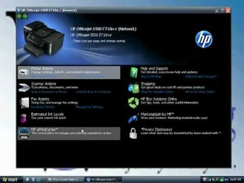 HP Officejet 6500A PLUS Software Overview