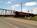 Must See! BC Rail Unit On A CN Mixed Freight Train & An Idiot