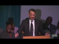 Tom Hanks cracks up memorial service
