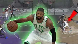 6'10 KYRIE IRVING IS A GLITCH?!! BEST JUMPSHOT IN NBA 2K18 PARK! UNSTOPPABLE DRIBBLE MOVES!