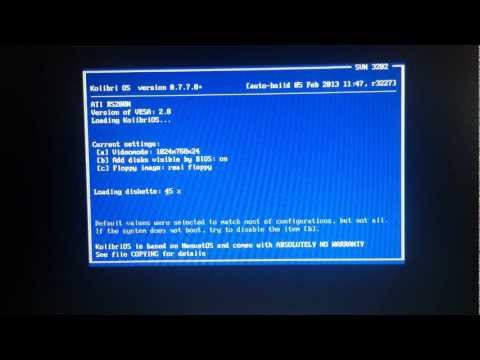 Booting KolibriOS on HP Compaq nx9010 from 1.44MB disk