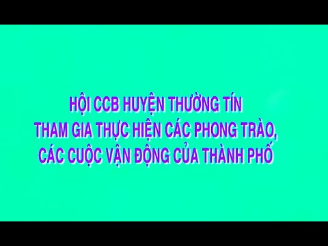 HỘI CCB THƯỜNG TÍN VỚI CÁC PHONG TRÀO, CÁC CUỘC VẬN ĐỘNG