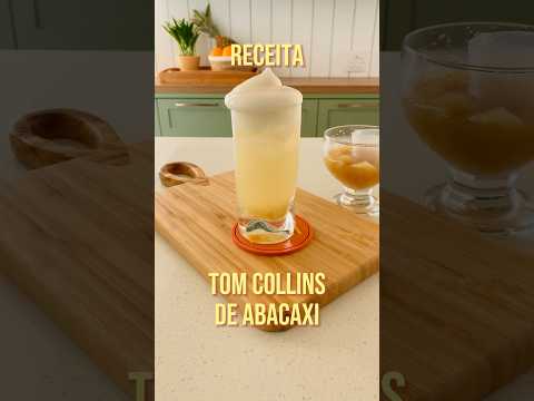 Receita | Tom Collins de Abacaxi com Espuma de Limo Siciliano