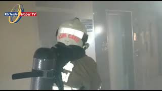 Böyle yangın görülmedi   Korkutan duman 6 katlı iş merkezini boşalttırdı, onlarca iş çalışanı zor anlar yaşadı   EDREMİT