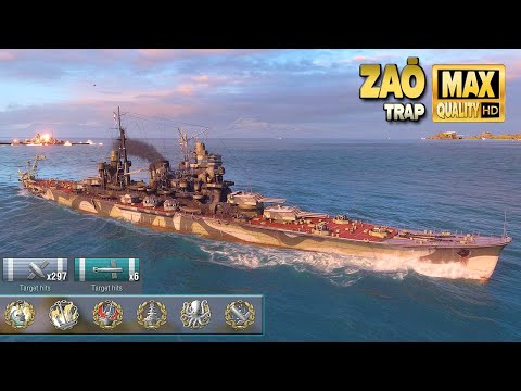 Cruiser Za    Vulnerable ship on map trap   World of Warships