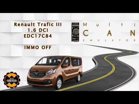 Multi CAN emulator Renault Trafic 1.6DCI, EDC17C84 IMMO OFF