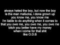 Drake - Worst Behavior lyrics on Screen