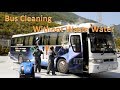 Cleaning Bus with Steam