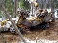 How to flip a rolled John Deere 648G skidder back on it's wheels