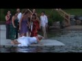 Bride jumps in Lake Winnepausakee with Wedding Dress!
