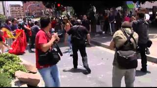 Protestas en la inauguración del AVE en Alicante